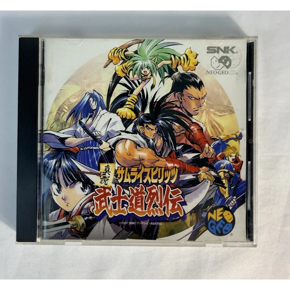 Shinsetsu Samurai Spirits Bushido Retsuden Neo Geo CD Japan Tested Manual US